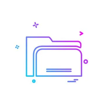 Folder icon design vector Stock Illustration