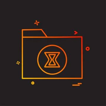Folder icon design vector Stock Illustration