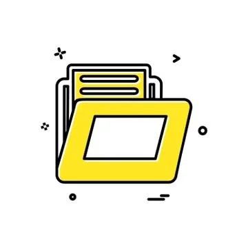 Folder icon design vector Stock Illustration
