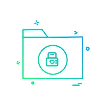 Folder icon design vector Stock Illustration