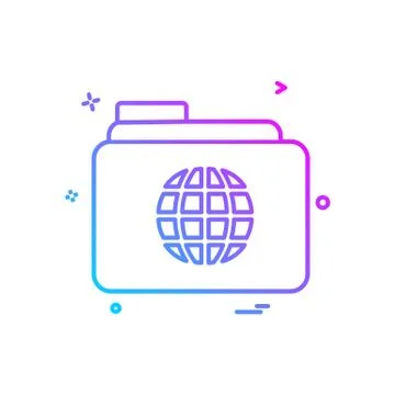 Folder icon design vector Stock Illustration