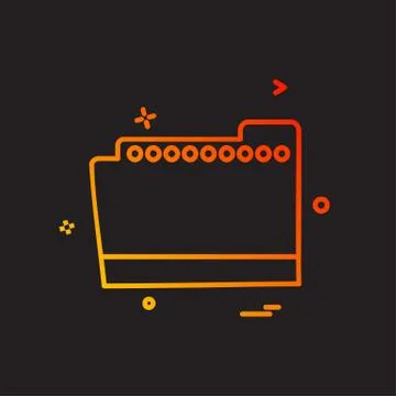 Folder icon design vector Stock Illustration