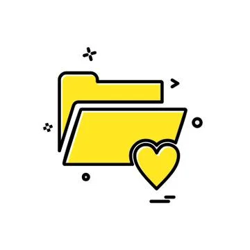 Folder icon design vector Stock Illustration