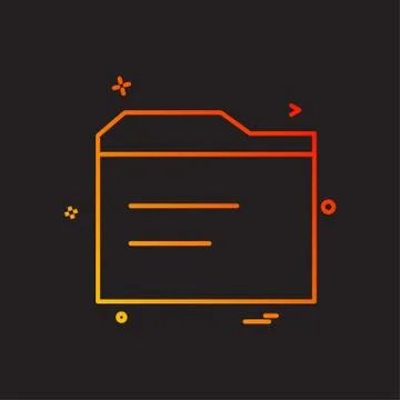 Folder icon design vector Stock Illustration