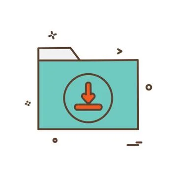 Folder icon design vector Illustrazione stock