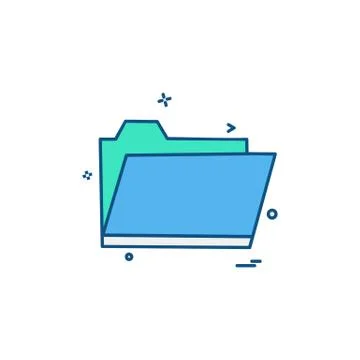 Folder icon design vector 스톡 일러스트