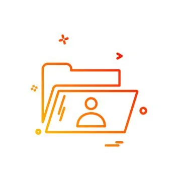 Folder icon design vector Stock Illustration