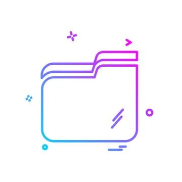 Folder icon design vector Stock Illustration