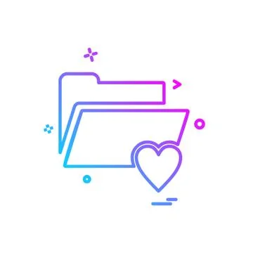 Folder icon design vector Stock Illustration