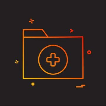 Folder icon design vector Stock Illustration
