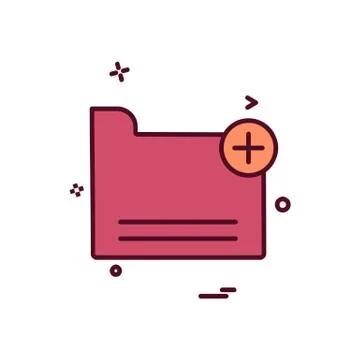 Folder icon design vector Stock Illustration
