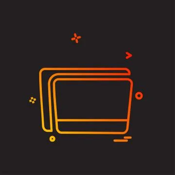 Folder icon design vector Stock Illustration