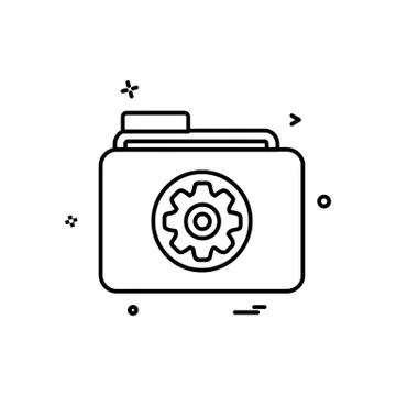 Folder icon design vector Stock Illustration