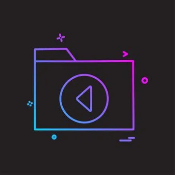 Folder icon design vector Stock Illustration