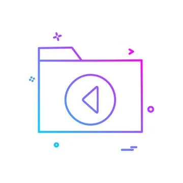 Folder icon design vector Stock Illustration