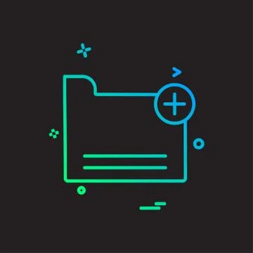 Folder icon design vector Stock Illustration