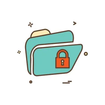 Folder icon design vector Stock Illustration