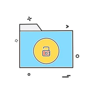 Folder icon design vector Illustrazione stock