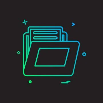 Folder icon design vector Stock Illustration