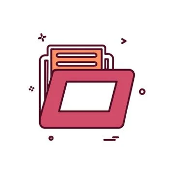 Folder icon design vector 스톡 일러스트