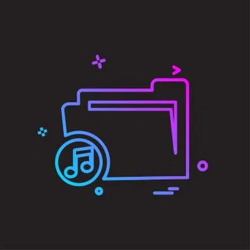 Folder icon design vector Stock Illustration