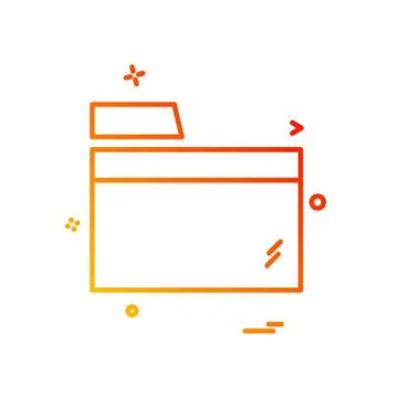 Folder icon design vector Illustrazione stock