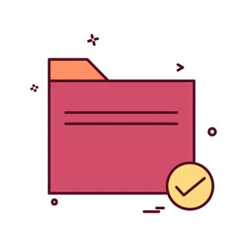 Folder icon design vector Stock Illustration