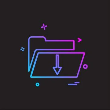 Folder icon design vector イラスト素材