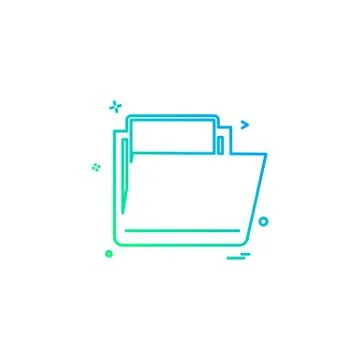 Folder icon design vector Stock Illustration
