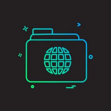 Folder icon design vector Stock Illustration
