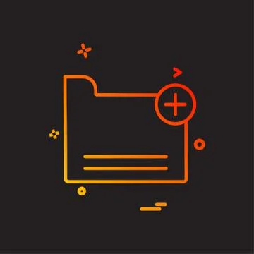 Folder icon design vector Stock Illustration