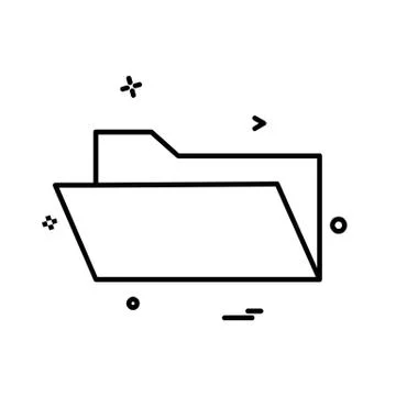 Folder icon design vector Stock Illustration