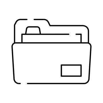 Folder icon displaying organized data administration Illustrazione stock