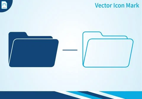 Folder icon for documents and data storage. Stock-Illustration