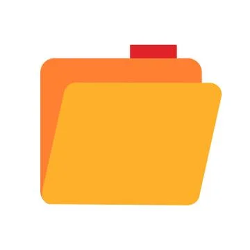 Folder icon with documents. Folder flat illustration Illustrazione stock