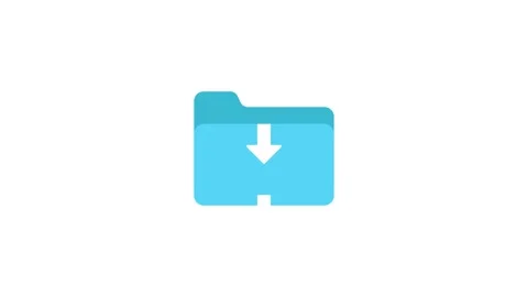 Folder icon with downloading files animation isolated on white background Vidéo 336888789