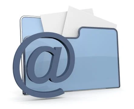 Folder icon email Stock Illustration