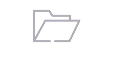 Folder icon featuring a downward arrow, indicating a download or file trans.. 動画素材 334834144