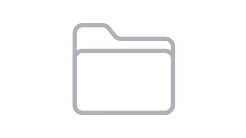 Folder icon featuring a person inside, symbolizing organization or personal.. Stock Footage 334834218