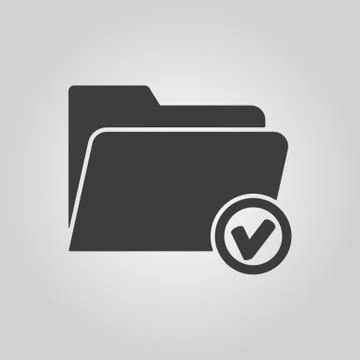 The folder icon. File symbol. Flat Stock-Illustration