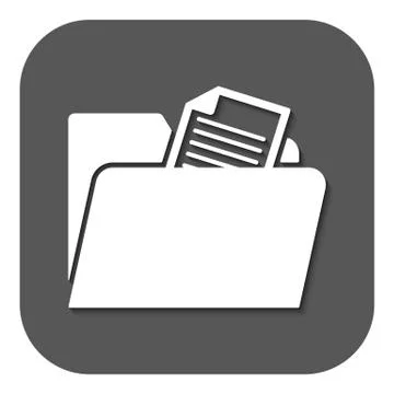 The folder icon. File symbol. Flat Stock Illustration