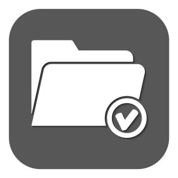 The folder icon. File symbol. Flat Stock Illustration