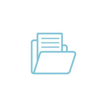 Folder icon flat design template vector 스톡 일러스트