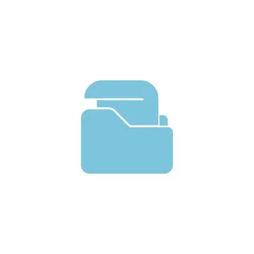 Folder icon flat design template vector Stock Illustration
