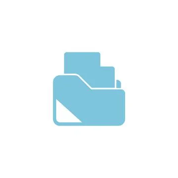 Folder icon flat design template vector Stock Illustration