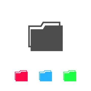 Folder icon flat. Stock Illustration