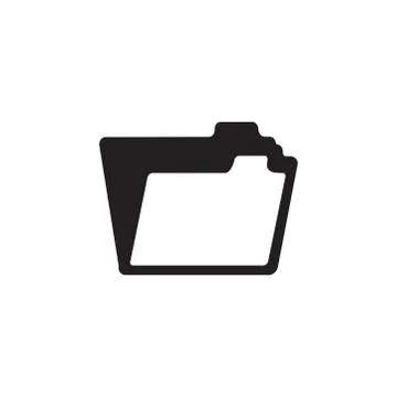 Folder Icon In Flat Style Vector For App, UI, Websites. Black Icon Vector Ill Stock Illustration