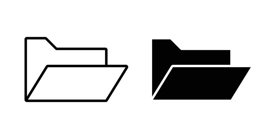Folder icon graphic element. web icon set Stock Illustration