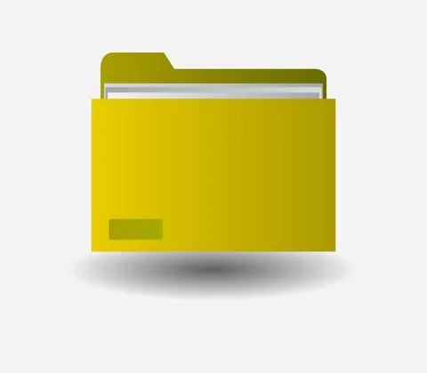 Folder icon illustrated in vector on white background Stock Illustration
