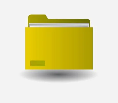 Folder icon illustrated in vector on white background Stock Illustration